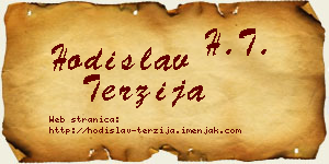 Hodislav Terzija vizit kartica